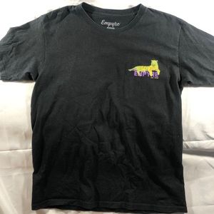 Empyer men's shirt in black with purple/yellow